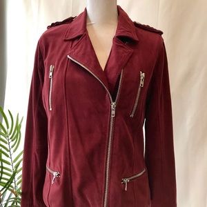 NWT Suede Motorcycle Jacket